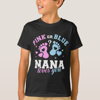 Gender reveal nana grandma  T-Shirt