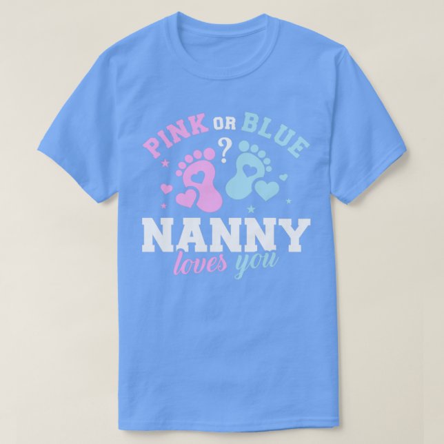 Gender reveal nanny T-Shirt (Design Front)