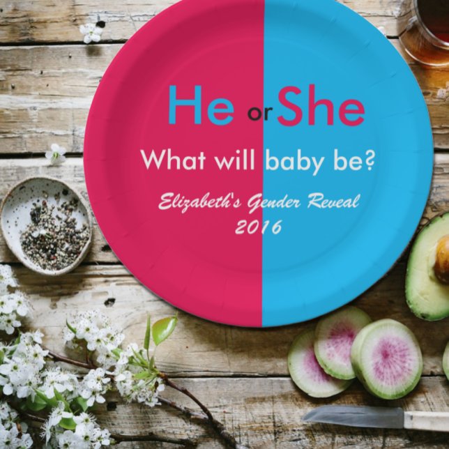 Gender Reveal Paper Plate (Creator Uploaded)