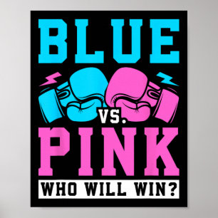 Gender Reveal Party Blue Vs Pink Who Win Boxing  Poster
