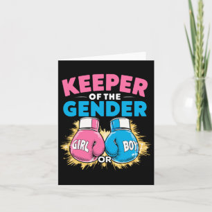 Gender Reveal Party Boxing Gloves Keeper Of Gender Card