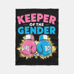 Gender Reveal Party Boxing Gloves Keeper Of Gender Fleece Blanket