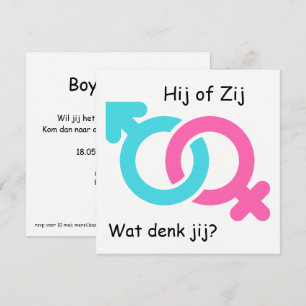 Gender Reveal Party Call Invitation