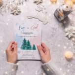 Gender Reveal Party Christmas Winter invitation<br><div class="desc">Send these cute Gender Reveal Party Boy or Girl Christmas Winter invitation to family and friends.
The typography text says "Boy or Girl" in elegant script font. Perfect for a gender reveal party in a winter season.
Customise these invitations with your name and details.</div>
