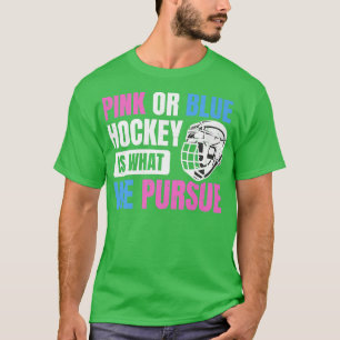 Gender Reveal Party Design for an Ice Hockey Playe T-Shirt