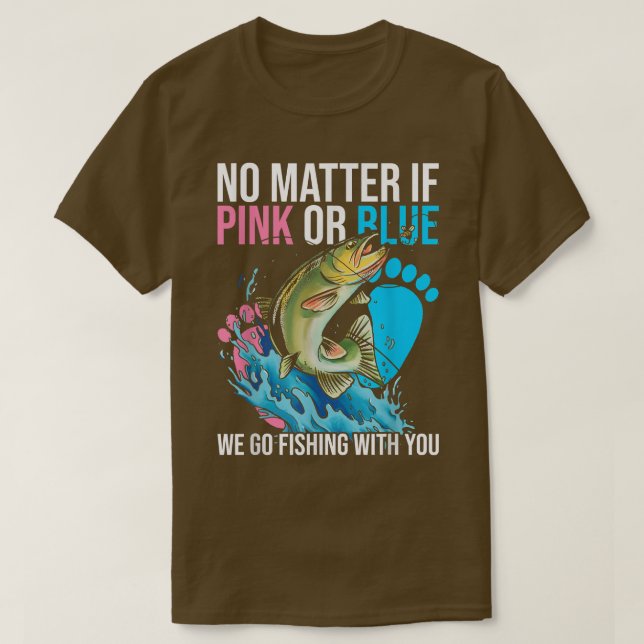 Gender Reveal Party Design for Fishing lovers 300 T-Shirt (Design Front)