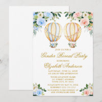 Gender Reveal Party Floral Hot Air Balloons