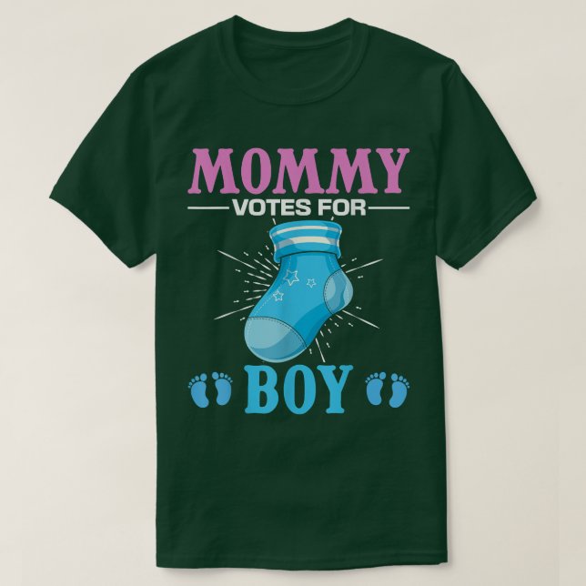 Gender Reveal Party Future Mum Team Boy Gender Rev T-Shirt (Design Front)