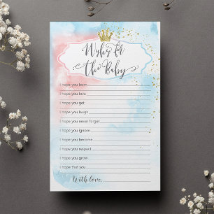 Gender Reveal Party Game   Wishes for the baby