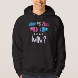 gender reveal party gifts, blue vs pink who will w hoodie