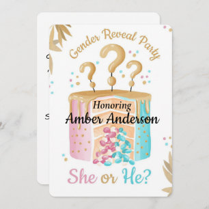 Gender Reveal Party Holiday Card