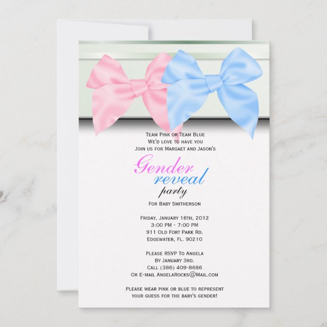 Gender Reveal Party Invitation (Front)
