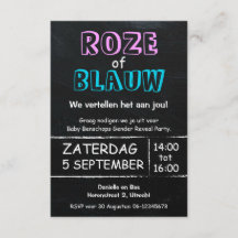 Gender Reveal Party Invitation