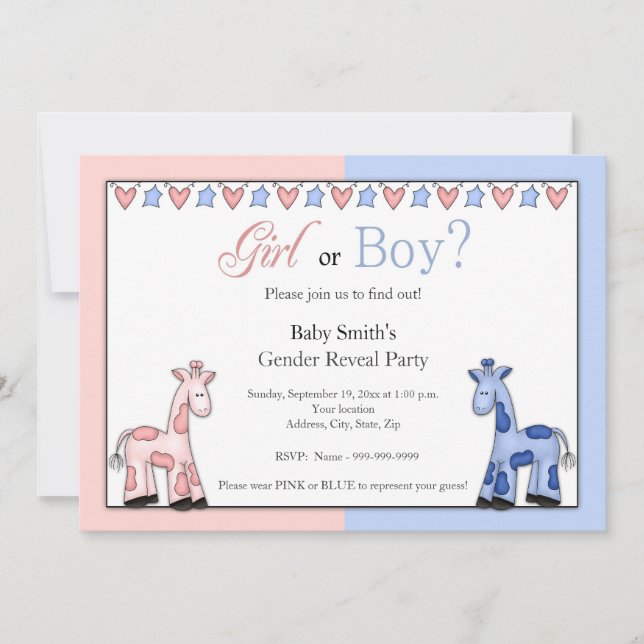 Gender Reveal Party Invitation (Front)