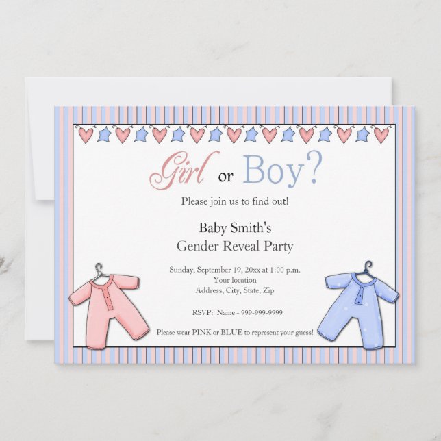 Gender Reveal Party Invitation (Front)