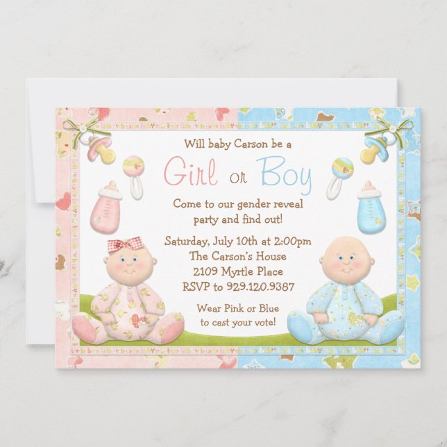 Gender Reveal Party Invitation (Front)