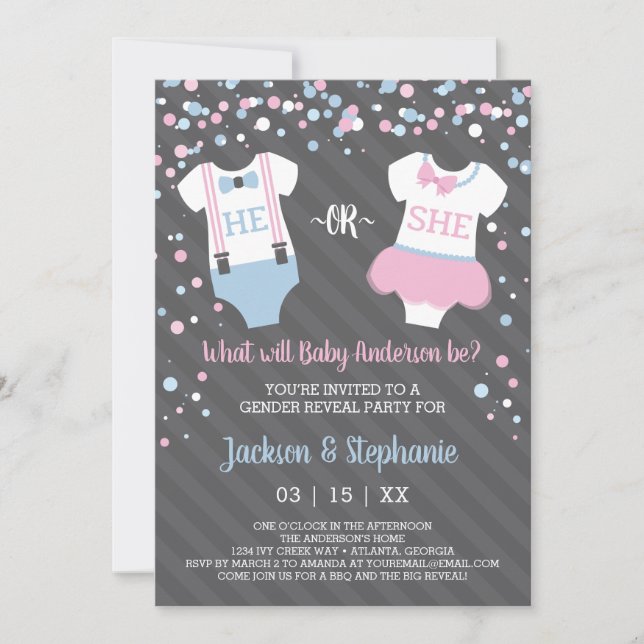 Gender Reveal Party Invitation (Front)