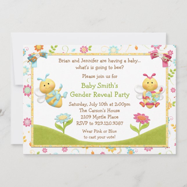 Gender Reveal Party Invitation (Front)