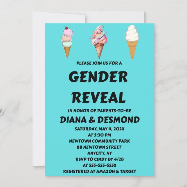 Gender Reveal Party Invitation (Front)