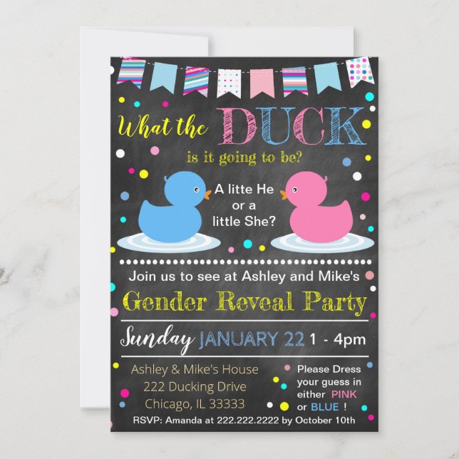 Gender Reveal Party Invitation (Front)