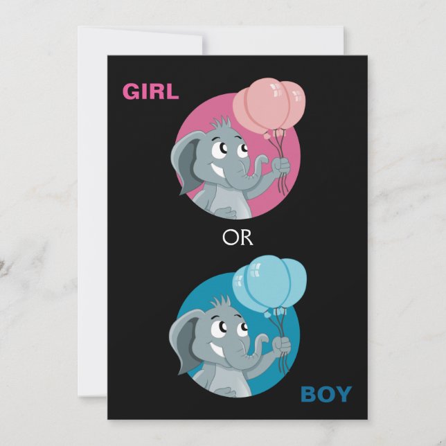 Gender Reveal party invites (Front)