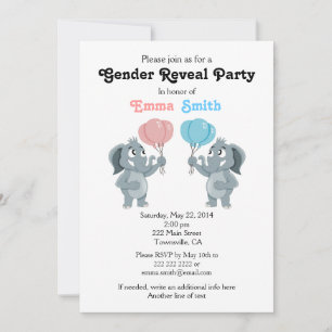 Gender Reveal party invites