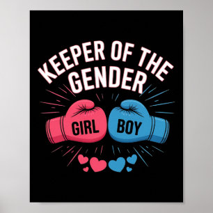 Gender Reveal Party Keeper Of Gender Boxing Pink O Poster