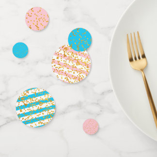 Gender Reveal Party Pink and Blue Table Confetti