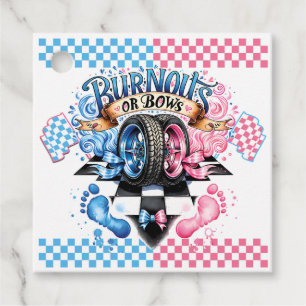 Gender Reveal Party Pink Blue Favour Tags