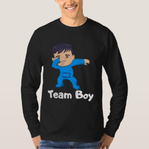 Gender Reveal Party Team Boy Dabbing Asian Baby T-Shirt