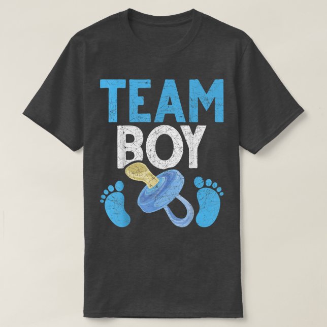 Gender Reveal Party Team Boy Future Parents Gender T-Shirt (Design Front)