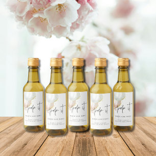 Gender reveal Pop it when she pops Baby Shower Wine Label