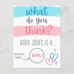 Gender Reveal (Pretend) Scratch Off Card