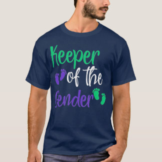 Gender Reveal Purple and Green Keeper Of Gender Re T-Shirt