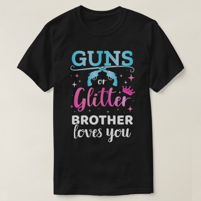 Gender reveal s or glitter brother matching baby p T-Shirt (Design Front)