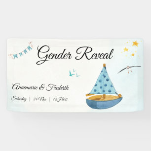 Gender Reveal Sailboat Banner