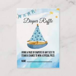 Gender Reveal Sailboat Enclosure Card