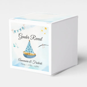 Gender Reveal Sailboat  Favour Box