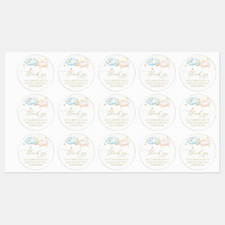 Gender Reveal Stickers, Blue and Pink Stars