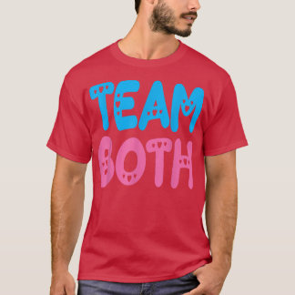 Gender reveal team both baby family party funny  T-Shirt