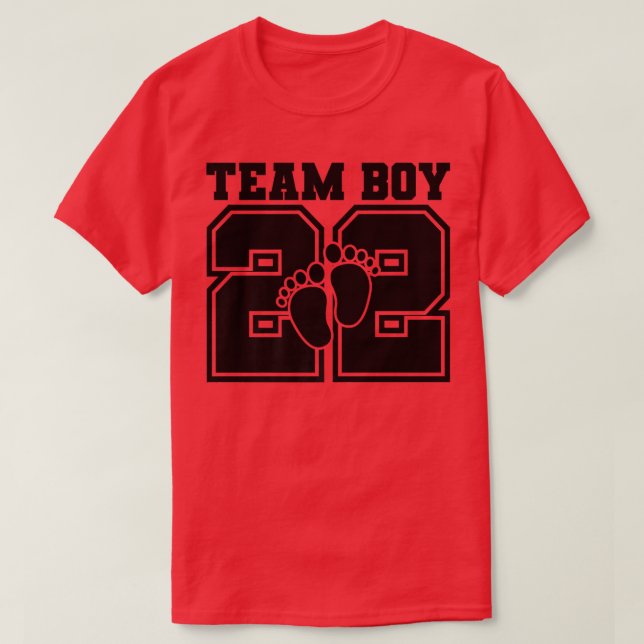 Gender Reveal Team Boy 2022 Matching Baby Party Bl T-Shirt (Design Front)