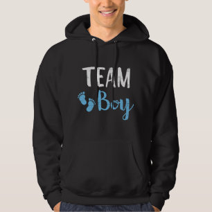 Gender reveal team boy matching family baby party hoodie