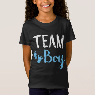 Gender reveal team boy matching family baby party  T-Shirt