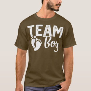 Gender reveal team boy matching family baby party  T-Shirt