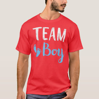 Gender reveal team boy matching family baby party  T-Shirt