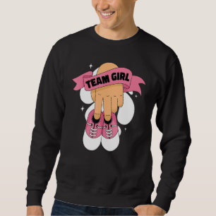 Gender Reveal Team Girl Baby Girl Shoes Sweatshirt