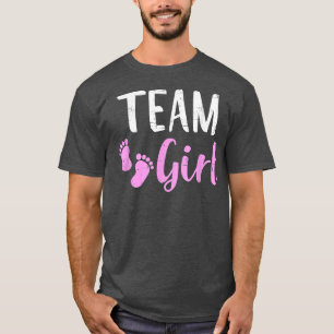 Gender Reveal Team Girl Matching Family Baby Party T-Shirt