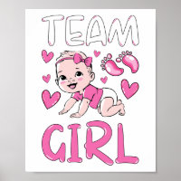 Gender Reveal Team Girl Party Set