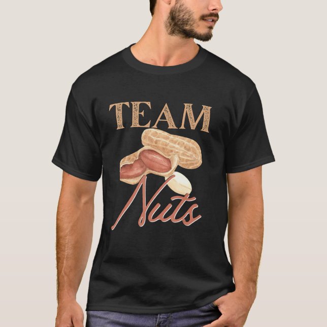 Gender Reveal Team Nuts Boy Matching Family Baby P T-Shirt (Front)