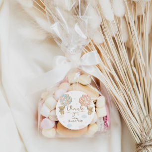 Gender Reveal Thank You Classic Round Sticker